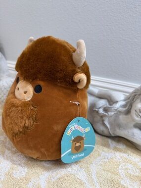 Squishmallows Brown Wilfred Buffalo Plush with Cream Horns